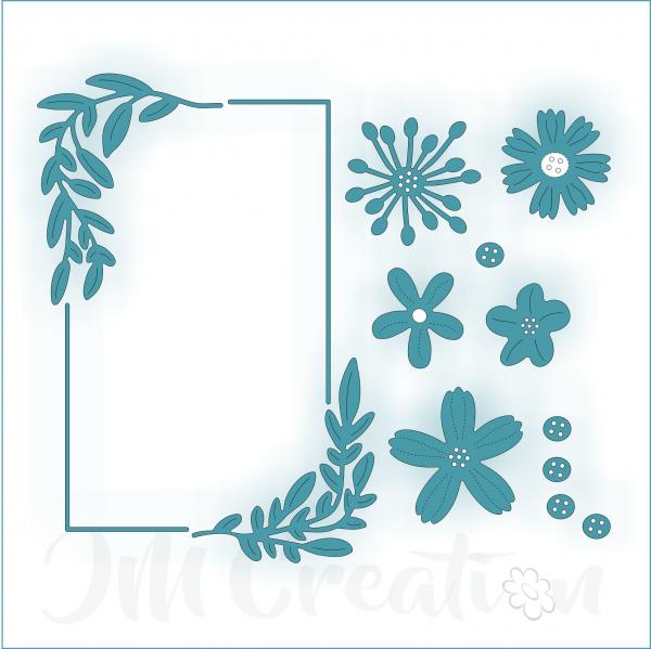 Blätter-Rand - Stanzschablone